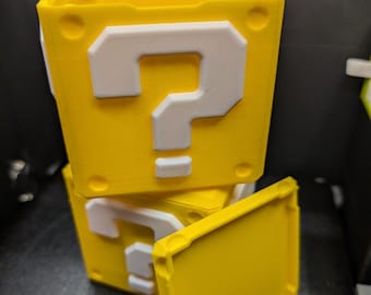 Super Mario Retro Box: 3D Printed Planter, Pencil Holder with Lid