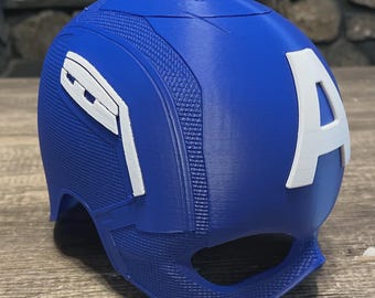 Cap America Helmet - 3D Printed - Wearable Mask - Full Scale - Fully Assembled - multiple colors/options
