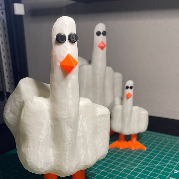 Multi size Duck-U (Duck around and find out) middle finger duck
