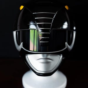 Black Power Ranger MMPR Wearable Cosplay Helmet Digital STL file (not a physical item)