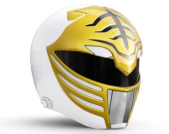 White Power Ranger MMPR Wearable Cosplay Helmet Digital STL file
