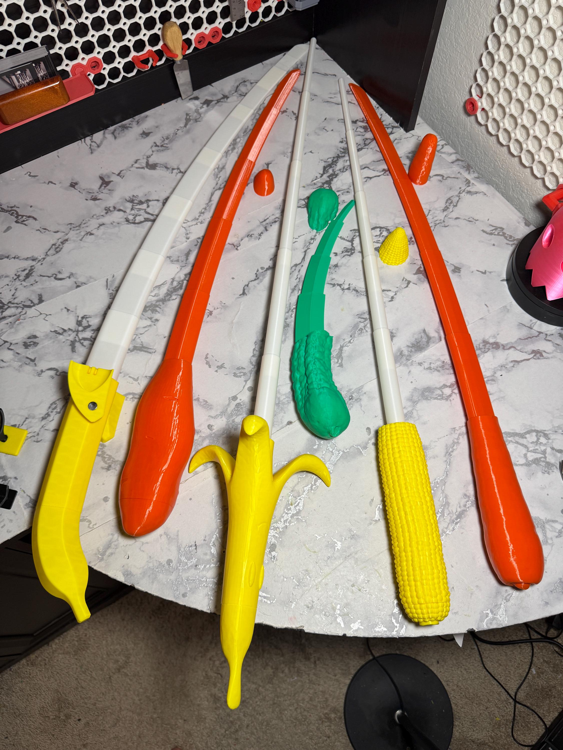 Fruit Katana - Collapsible Sword - Funny Gag Toy Gift (3d Print