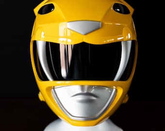 Archivo digital STL (no es un artículo físico) Casco de cosplay de la Power Ranger Amarilla de MMPR