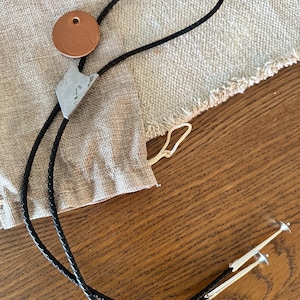 Rare! Bolo Tie W/Pouch! Muonionalusta Meteorite - Space/Spiritual! Sterling