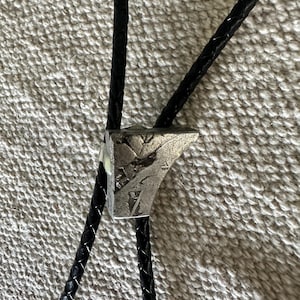 Rare! Bolo Tie W/Pouch! Muonionalusta Meteorite - Space/Spiritual! Sterling