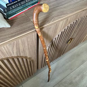 Antique 38" Irish Hazel Crook Walking / Hiking Stick! Beautiful and Solid! Around 1920s-30s. Curated by American Heritage Shillelagh Works.