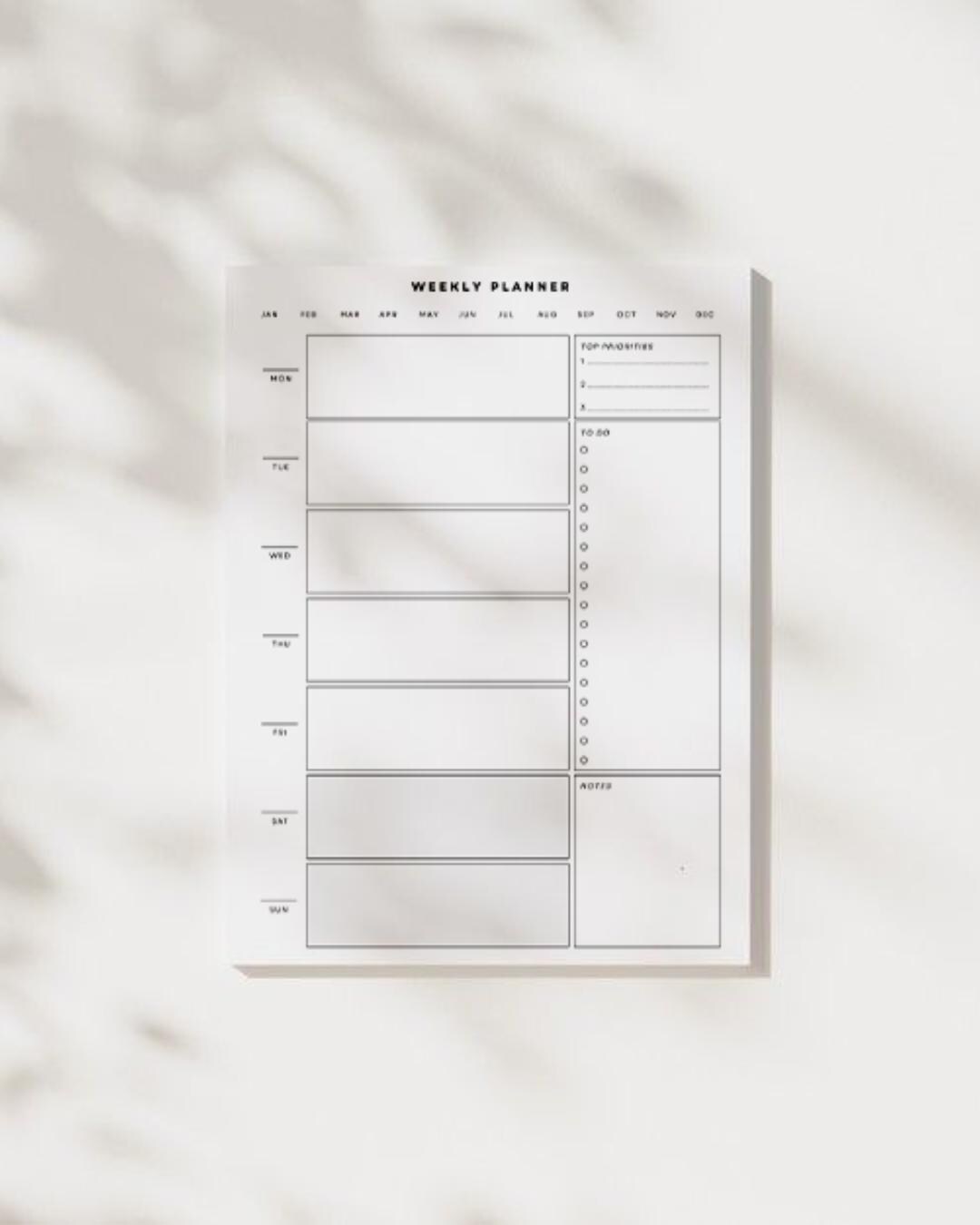 Weekly Planner A4 Printable | Instant Download PDF - Etsy