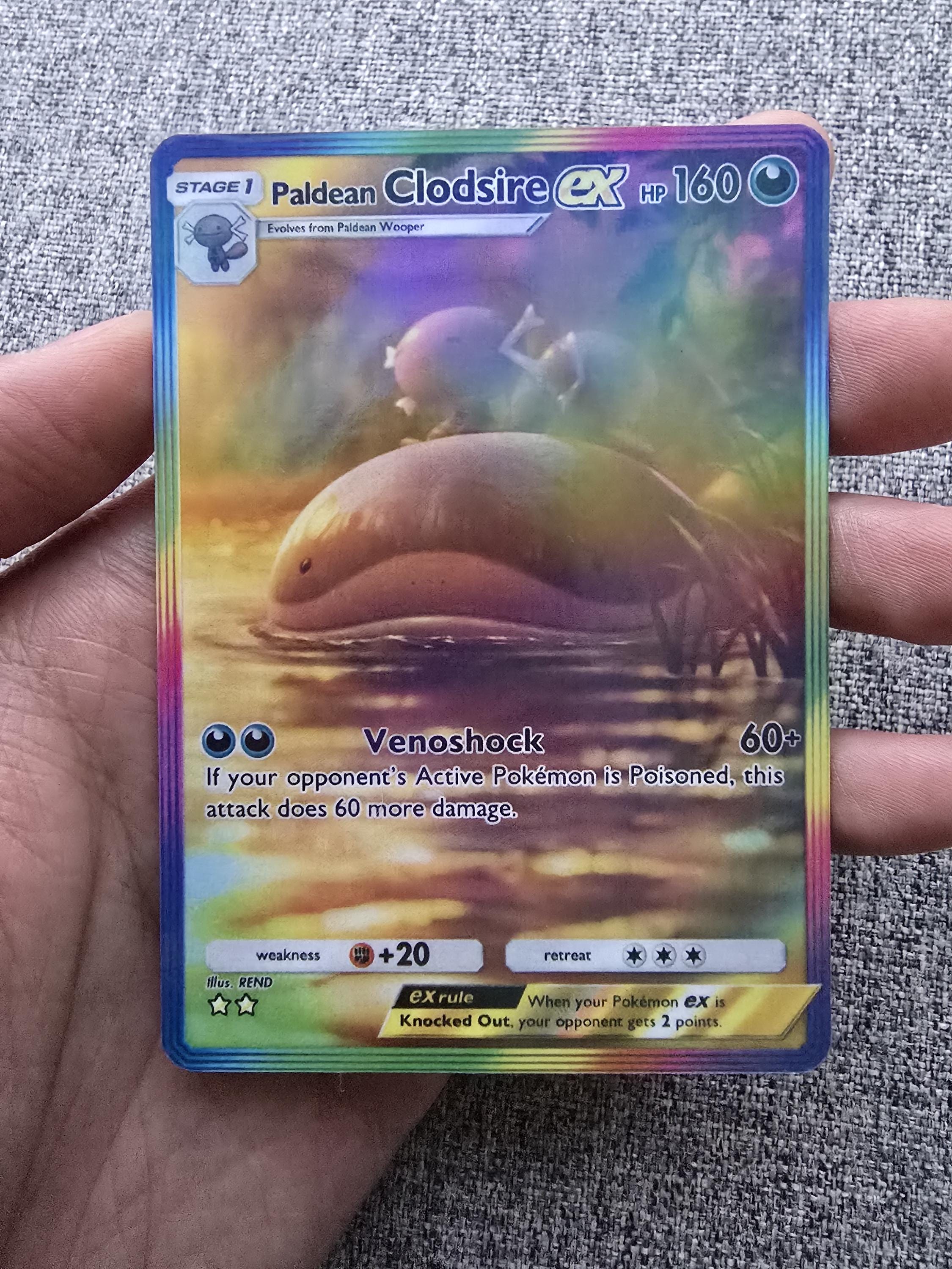 Custom, Holographic, Glossy, Pocket TCG Handcrafted Pokmon Cards - Paldean Clodsire A2 Custom, Holographic, Glossy, Pocket TCG Handcrafted Pokmon Cards - Paldean Clodsire A2