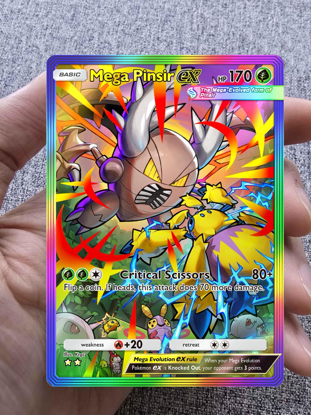pokemon card mega pinsir Amazon.com: Nestura Custom Poke Cards for Couples | Personalized Poke Card  Custom Gift | Cards Special Design Style Couple Gifts main image 1