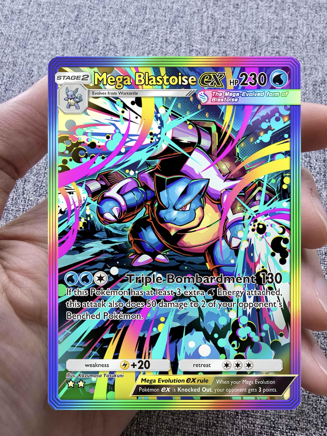 blastoise pokemon card mega EX 22/108 | Rare Holo EX | XY Evolutions your opponent takes 2 Prize cards You Can't HIDE From This