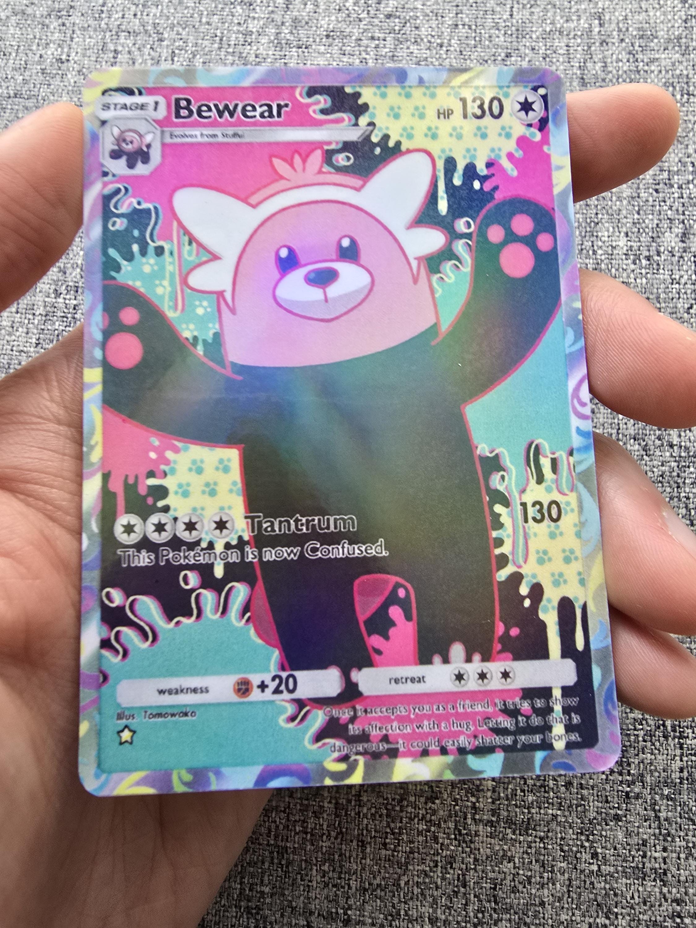 Custom, Holographic, Glossy, Pocket TCG Handcrafted Pokmon Cards - Bewear A3 Celestial Guardians - Etsy Custom, Holographic, Glossy, Pocket TCG Handcrafted Pokmon Cards - Bewear A3 Celestial Guardians - Etsy