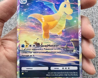 Custom, Holographic, Glossy, Pocket TCG Handcrafted Pokmon Cards -  Dragonite - Etsy