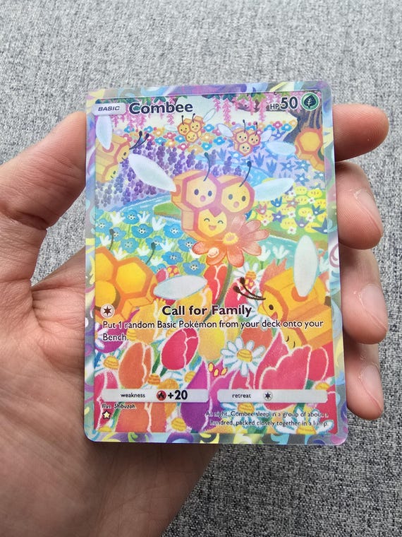 Custom, Holographic, Glossy, Pocket TCG Handcrafted Pokmon Cards - Combee - Etsy Custom, Holographic, Glossy, Pocket TCG Handcrafted Pokmon Cards - Combee - Etsy