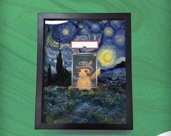 Van Gogh Pikachu Frame | Custom Card Display | Pokemon Extended