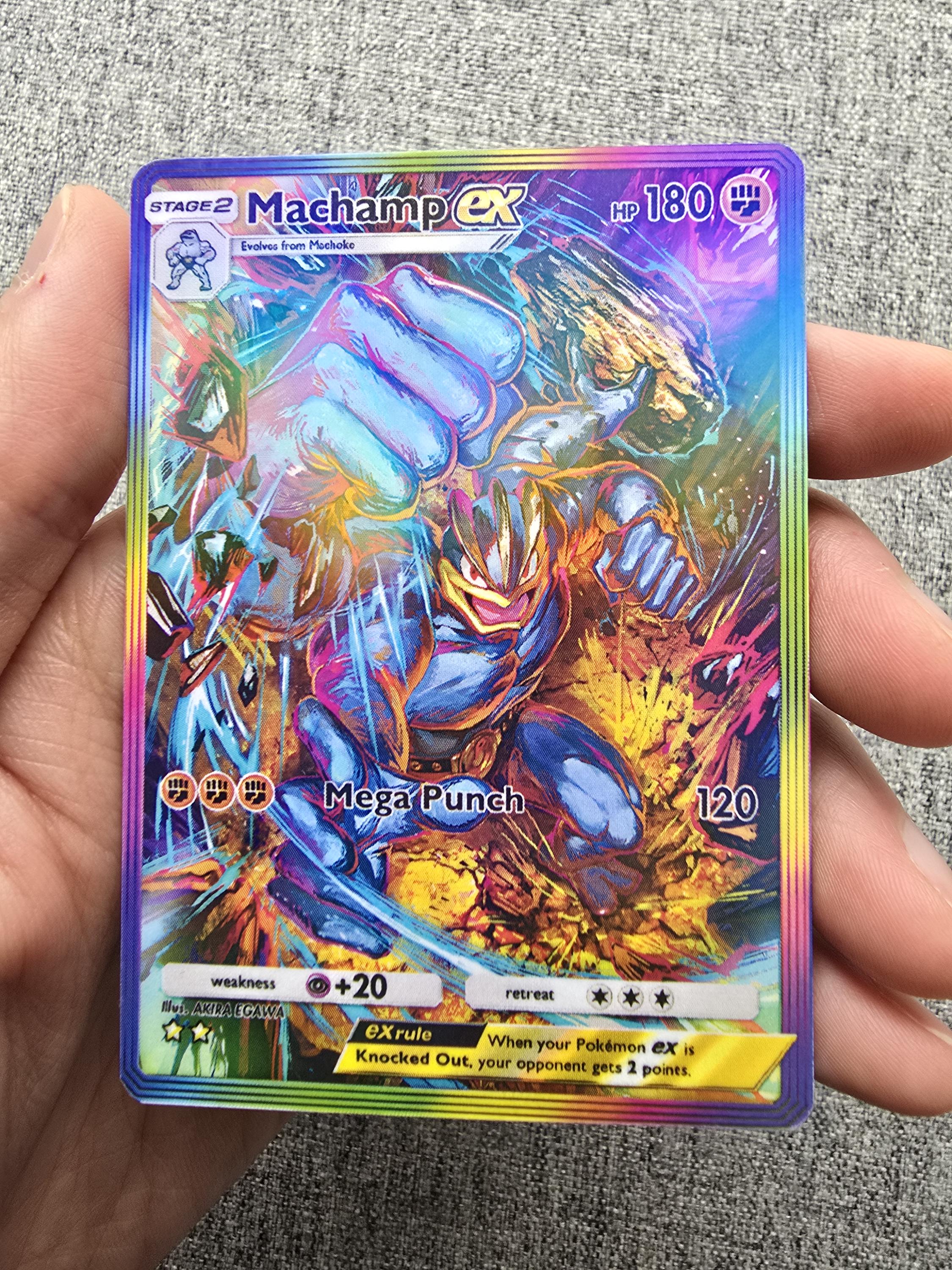 Custom, Holographic, Glossy, Pocket TCG Handcrafted Pokmon Cards - Machamp ex Custom, Holographic, Glossy, Pocket TCG Handcrafted Pokmon Cards - Machamp ex