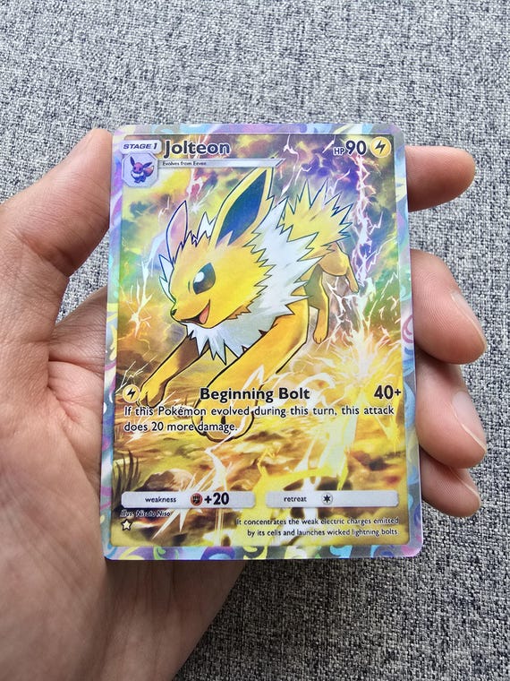 Custom, Holographic, Glossy, Pocket TCG Handcrafted Pokmon Cards - Jolteon  A3b Eevee Grove - Etsy