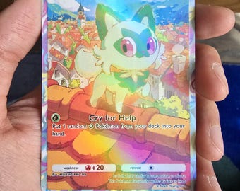 Custom, Holographic, Glossy, Pocket TCG Handcrafted Pokmon Cards - Sprigatito A2b - Etsy Canada Custom, Holographic, Glossy, Pocket TCG Handcrafted Pokmon Cards - Sprigatito A2b - Etsy Canada