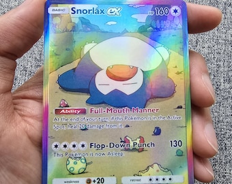 snorlax ex pokemon card Amazon.com: TCG: & Blissey ex Special Collection (2 Foil Promo Cards, 1 Oversize & 8 Booster Packs) : Toys & Games Pokémon ex aim to blow through the opposition in battle! M Snorlax Ex custom card