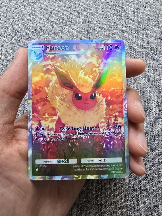 flareon pokemon cards Custom, Holographic, Glossy, Pocket TCG Handcrafted Pokémon Cards - Flareon  A3b Eevee Grove