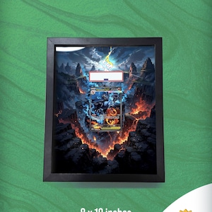 Mega Charizard ex Frame | Custom Card Display | Pokemon Extended Wall Art | Trading Card Collector Decor | Gamer Gift | Phantasmal Flames