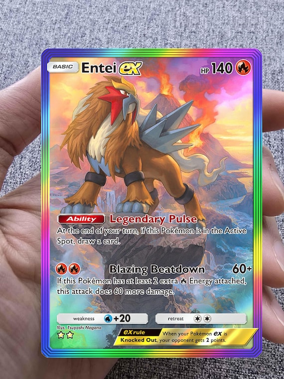 holographic entei card 2001 Entei Reverse Holo-foil Movie Promo PSA 9  Iconic Pokmon Card,  High-grade Collectible