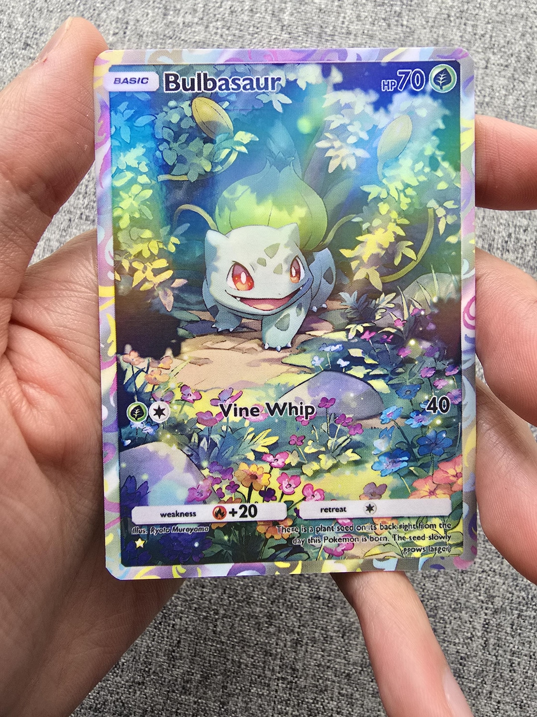 Custom, Holographic, Glossy, Pocket TCG Handcrafted Pokmon Cards -  Bulbasaur - Etsy