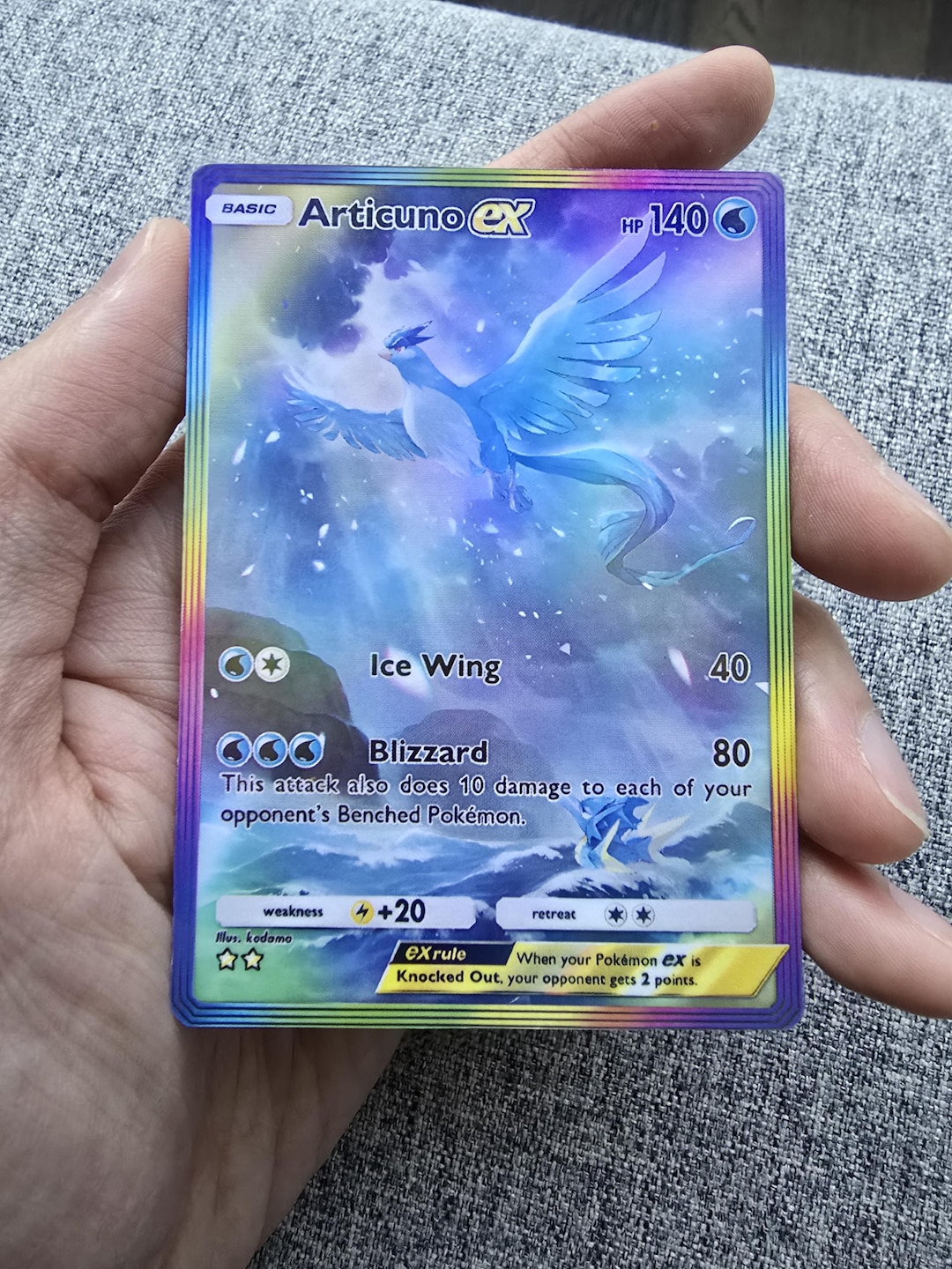 Custom, Holographic, Glossy, Pocket TCG Handcrafted Pokmon Cards -  Articuno Ex - Etsy