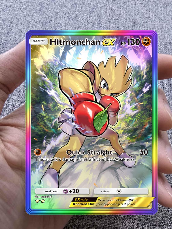 hitmonchan holographic card 1ST EDITION Base Set Pokemon Card!!! PSA 9? 10?? (German) #2399 Card Number / Rarity Custom, Holographic, Glossy, Pocket TCG