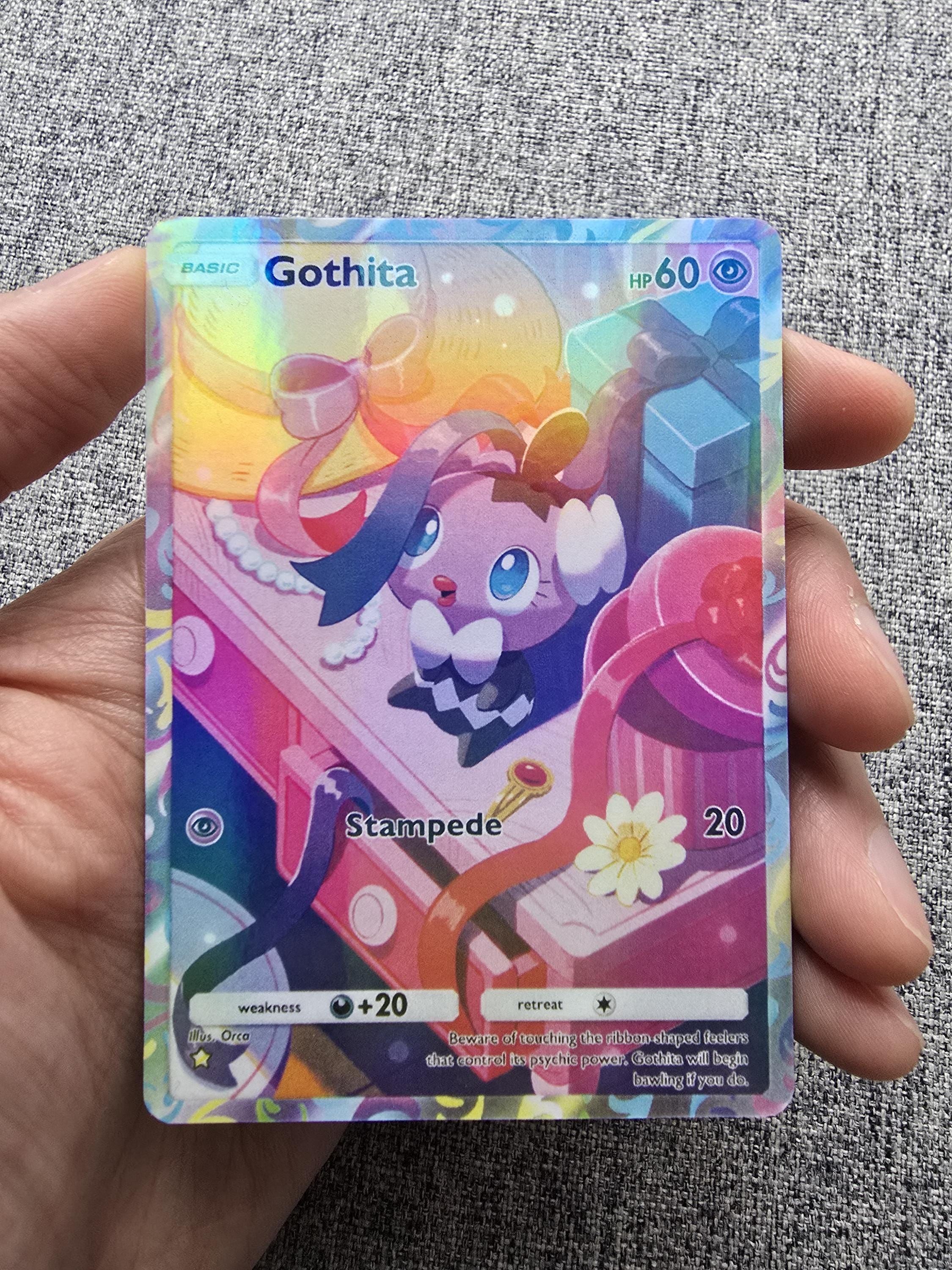 Custom, Holographic, Glossy, Pocket TCG Handcrafted Pokmon Cards - Gothita  B1 Mega Rising - Etsy