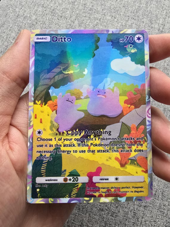 Custom, Holographic, Glossy, Pocket TCG Handcrafted Pokmon Cards - Ditto Custom, Holographic, Glossy, Pocket TCG Handcrafted Pokmon Cards - Ditto