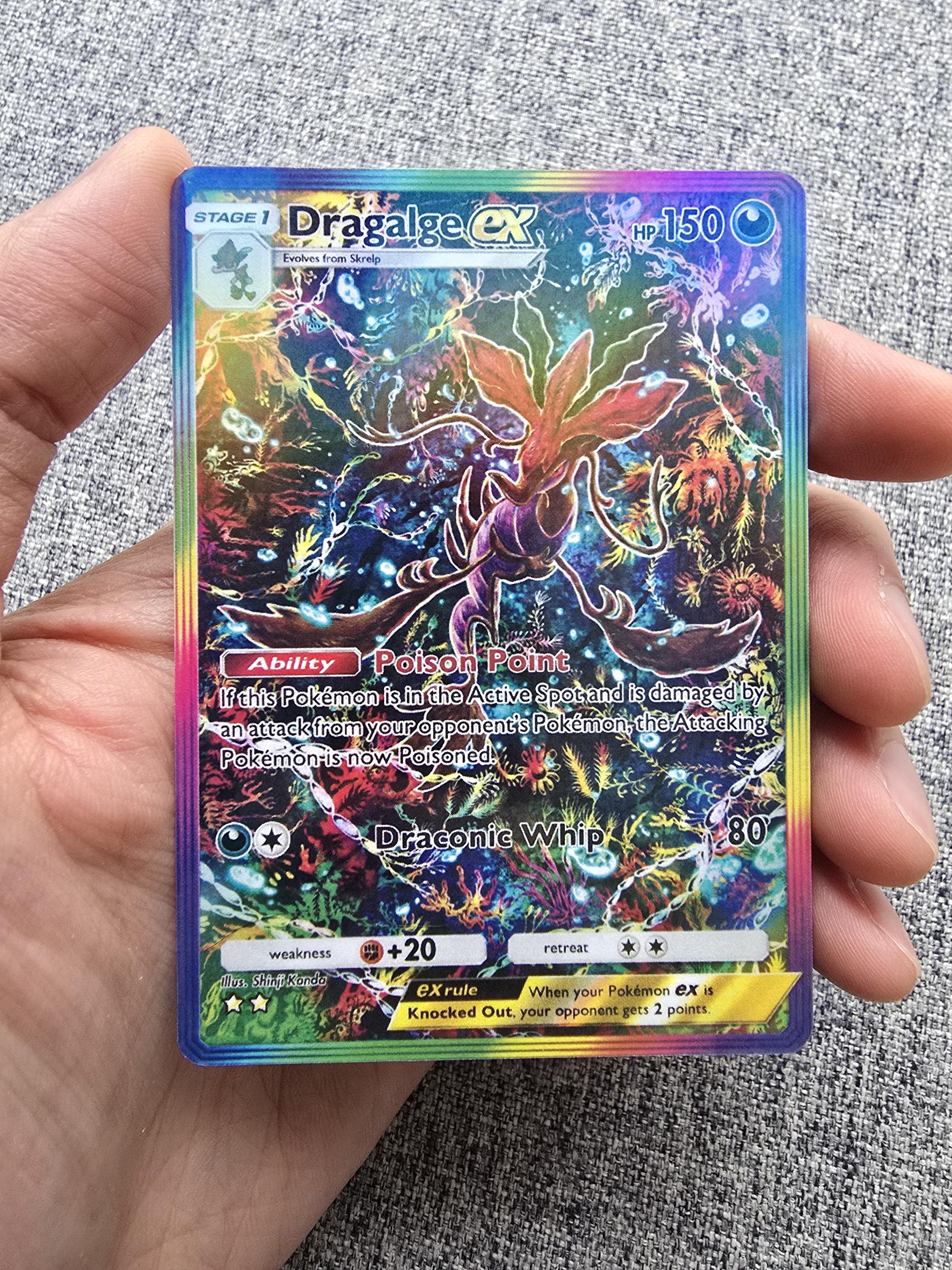 Holographic Dragalge Ex Pokmon Card, Custom TCG Handcrafted - Etsy