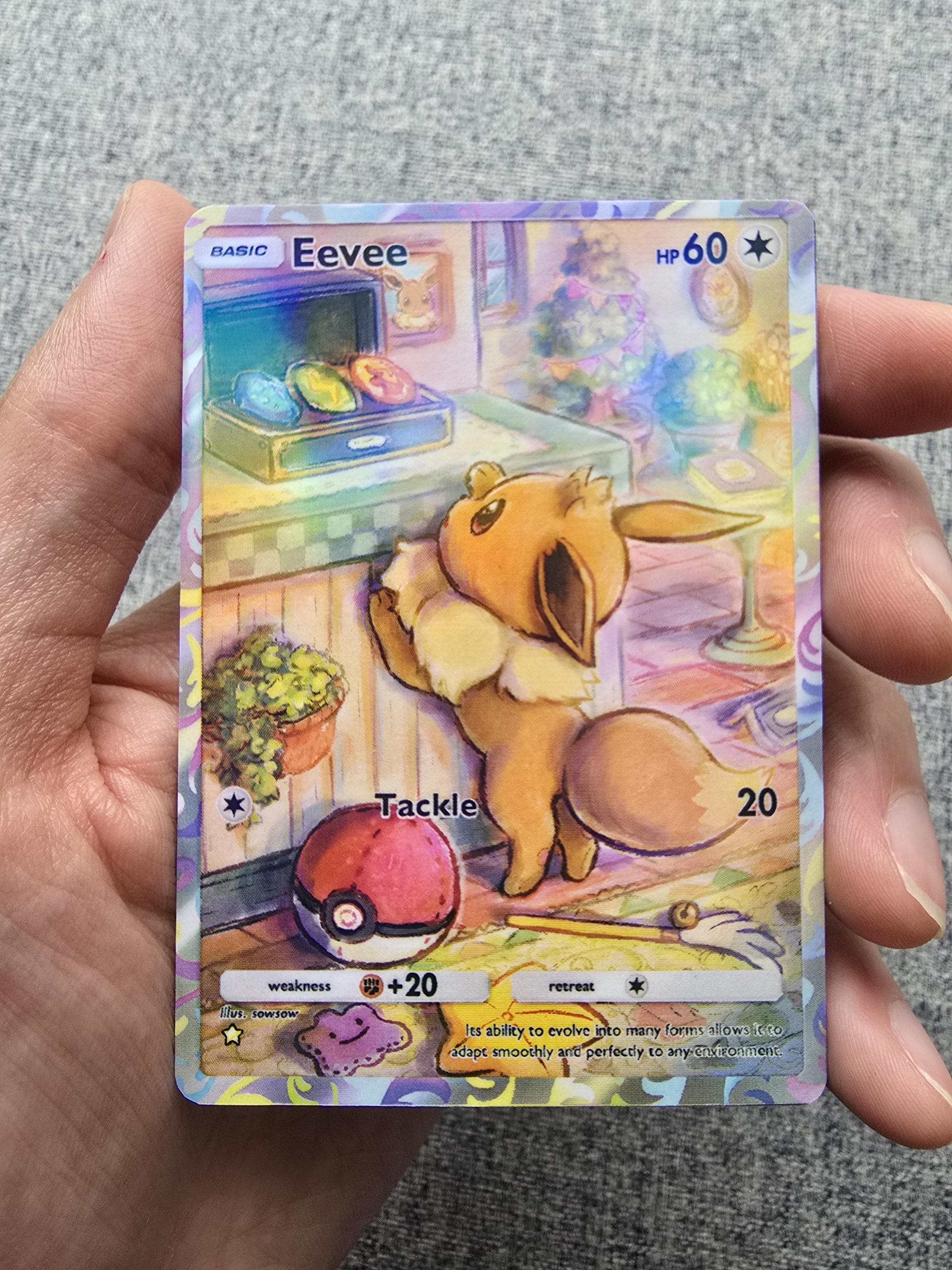 Custom, Holographic, Glossy, Pocket TCG Handcrafted Pokémon
