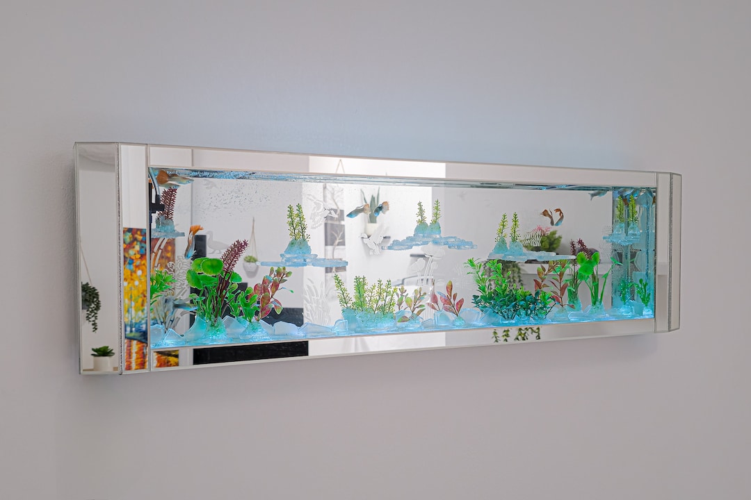 Mirror Aquarium, Handmade, Atlantis crystal Lake Decorative Aquarium