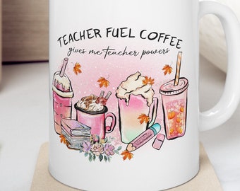 Jolie tasse à café d'appréciation pour les enseignants - Tasse en céramique blanche 11 oz