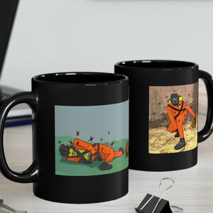 Lethal Company: Funny Bee Hive Mishap Mug - Perfect Gamer's Gag Gift