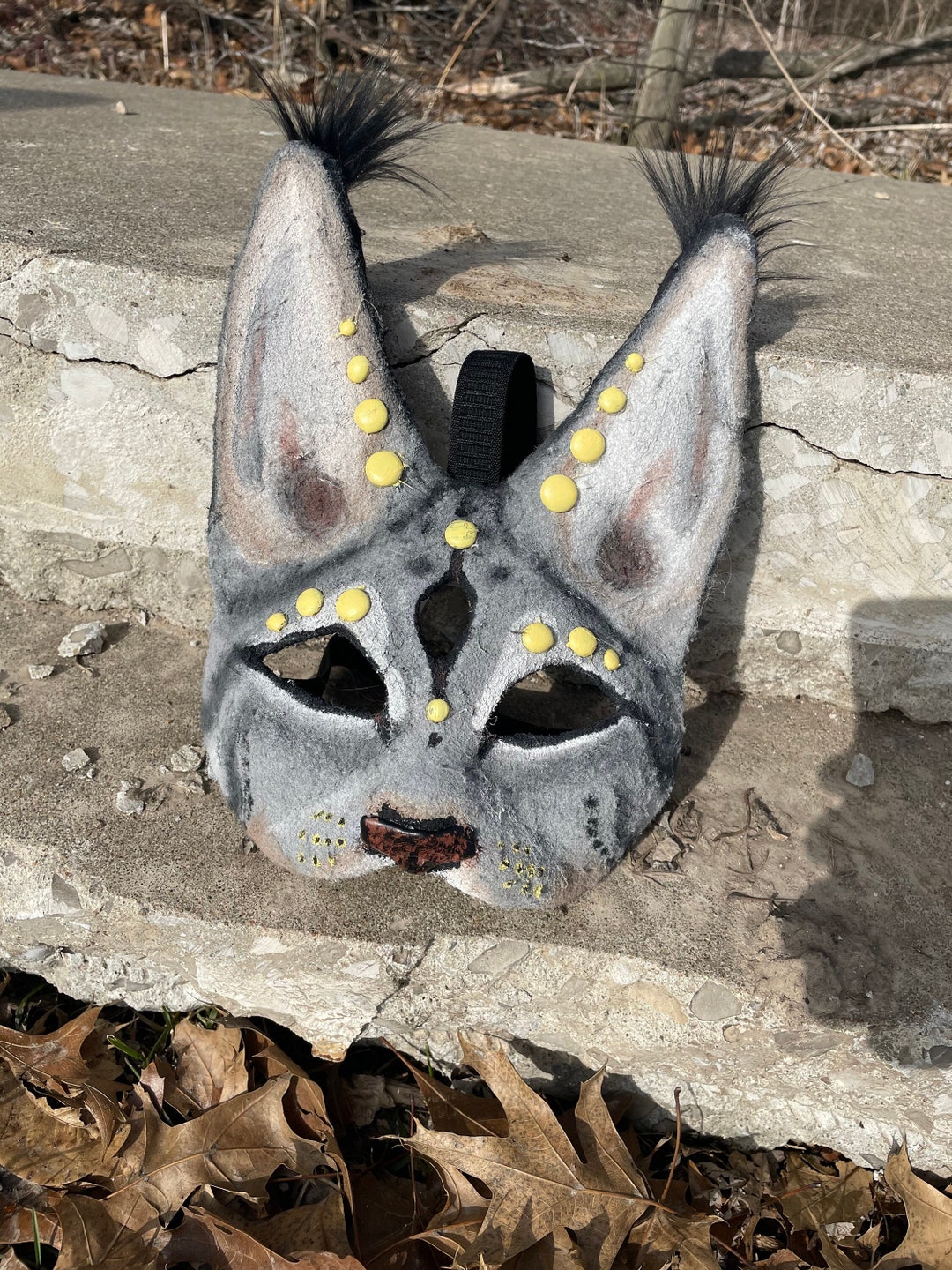 Handmade Magical Three Eyed Lynx Mask for Furries, Therians and More