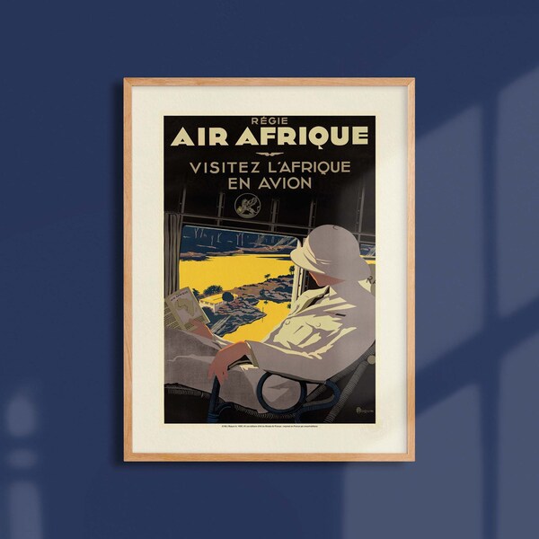 Affiche Air France - Visitez l‘Afrique en Avion