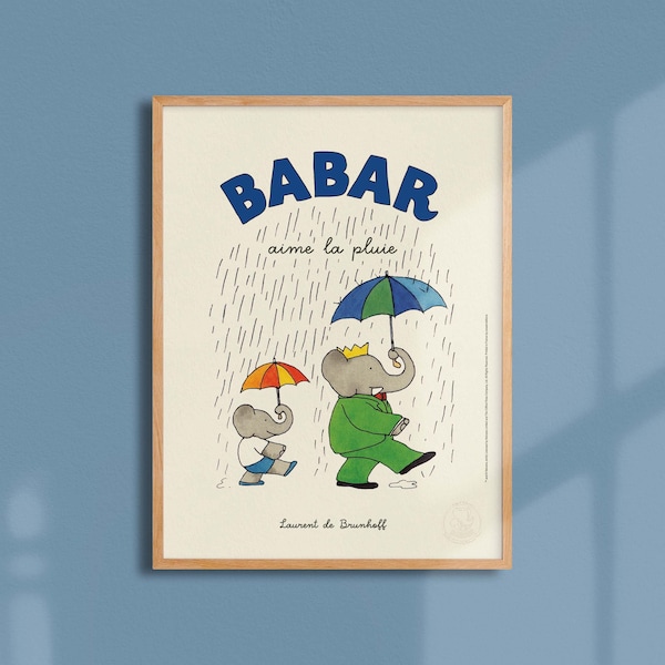 Affiche Babar aime la pluie