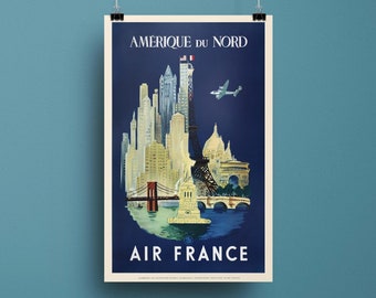 Plakat der Air France-Agentur – Nordamerika