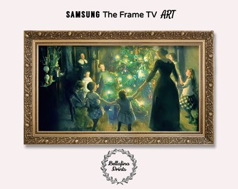 Samsung The Frame TV Digital Art Download, Johansen Viggo: Happy Christmas, Digital Frame TV Instant Download, Christmas Tree Art Download