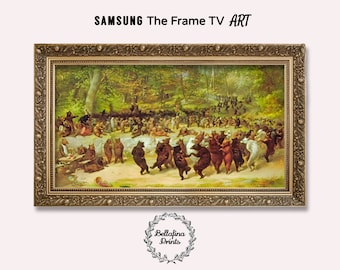 Samsung The Frame TV Digital Download art, William H. Beard - The Bear Dance, Digital Frame TV art instant download