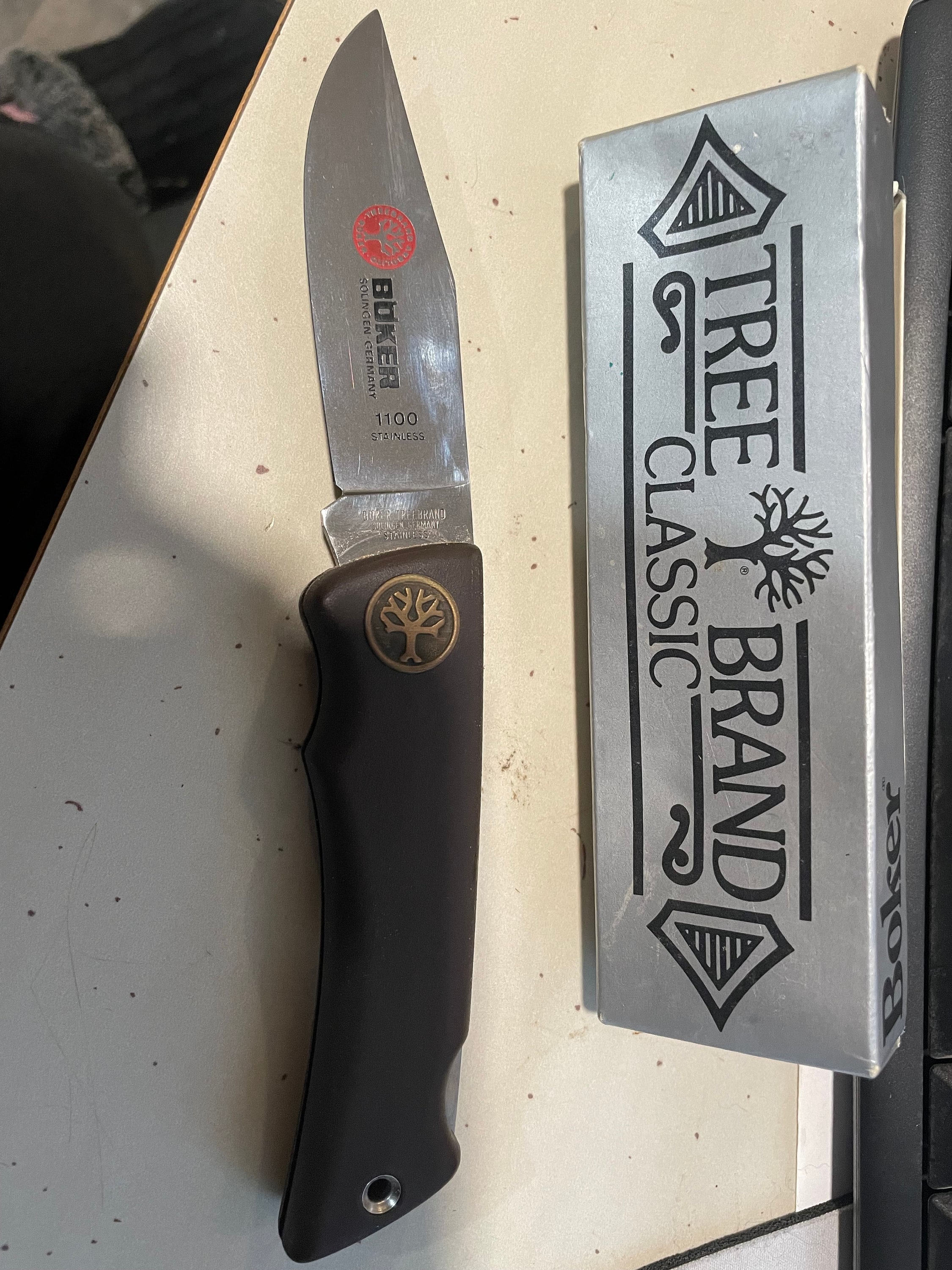 Boker Tree Brand, 4 Blade Folding Pocket Knife Stag Handle