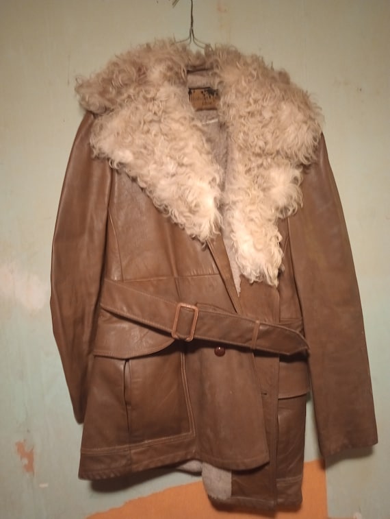 Vintage unbranded mens leather jacket