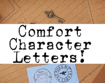 Handwritten comfort character letters