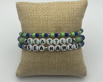 Seattle Seahawks Friendship Bracelets – Stackable Team Colors – Fan Gift – Taylor Swift Inspired