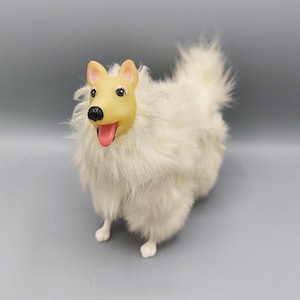 Cane Barbie vintage Snowball 1990, soffice cane bianco, animale domestico Barbie vintage, grazioso giocattolo Mattel anni &#39;90, regalo per bambino, collezionista