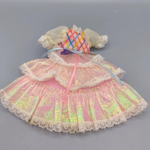 Roze jurk Vintage Lady Lovely Locks, jurk voor verzamelpoppen jaren 80-90, in zeer goede staat
