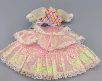 Roze jurk Vintage Lady Lovely Locks, jurk voor verzamelpoppen jaren 80-90, in zeer goede staat