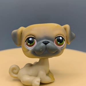 Littlest Pet Shop Mops #002, Mops #2, authentische Tierfigur, LPS Hundekollektion, LPS Sammlergeschenk, Vintage Spielzeug Hasbro