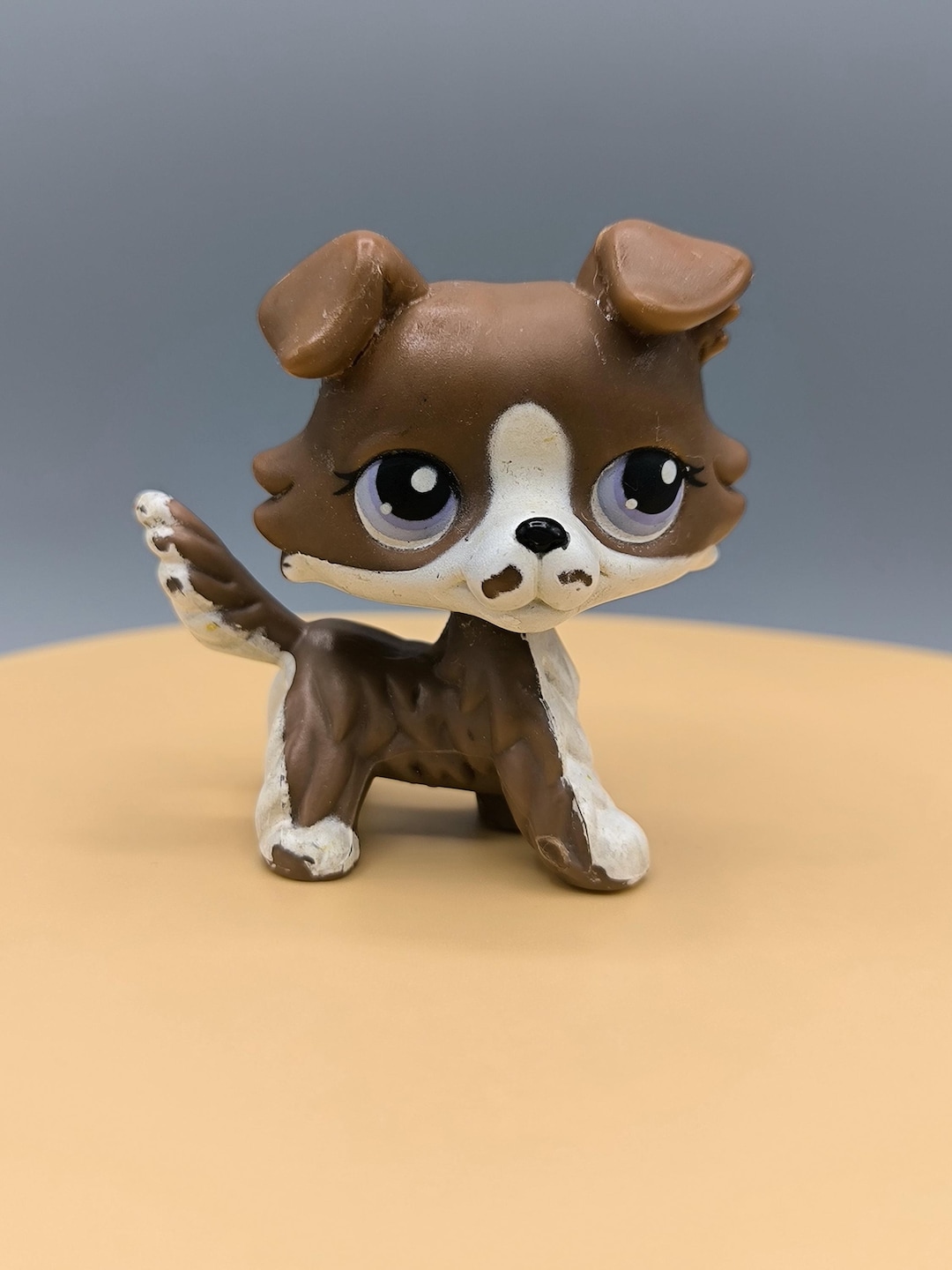 Littlest Pet Shop Collie Puzzle, Authentic Pet Figurine, Rare
